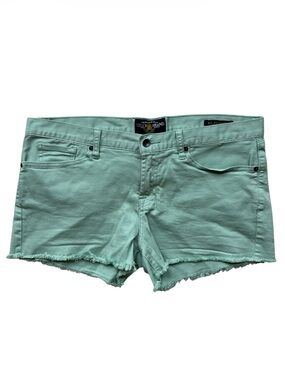 Lucky Brand Mint Green Denim Cutoff Riley Shorts Size 14/32 in GUC
